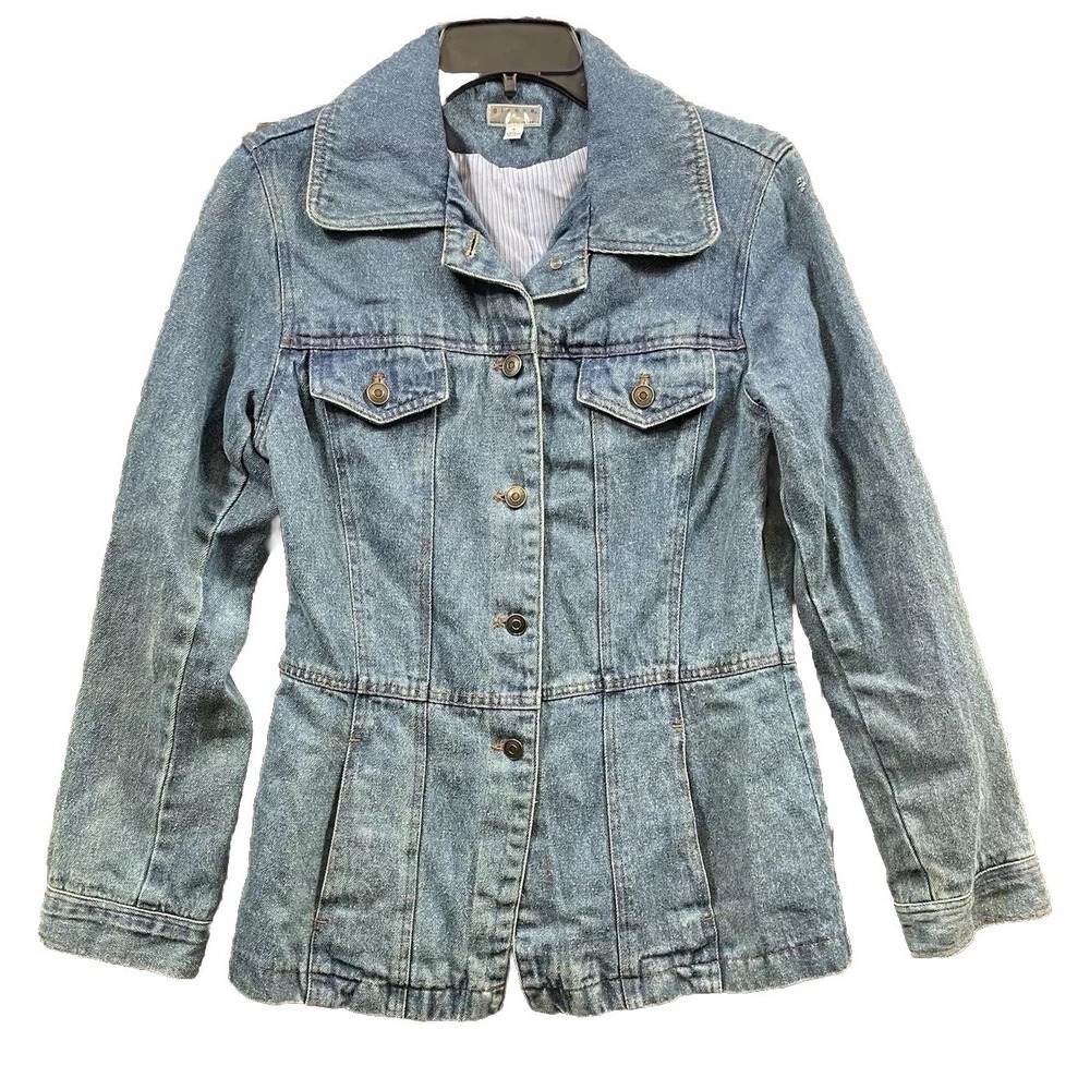 Vintage Jean Jacket Size Small‎ Pockets Lined Heavy